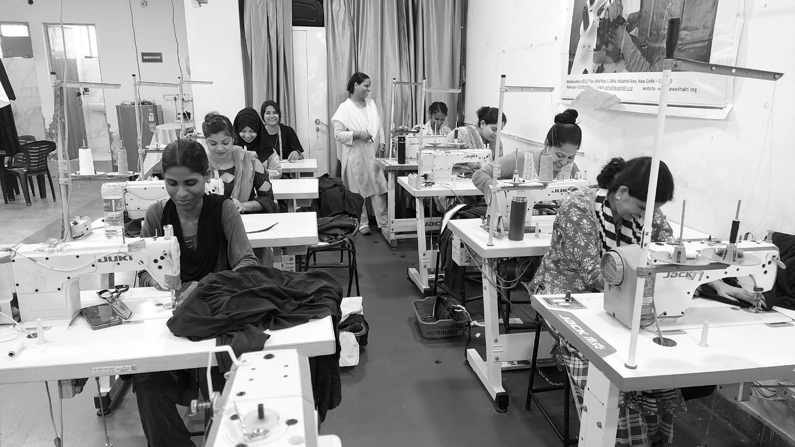 Stitching floor at the New Delhi unit