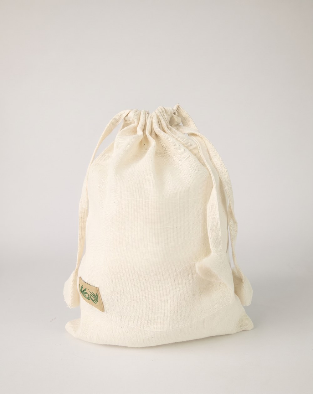 Natural cotton drawstring bag